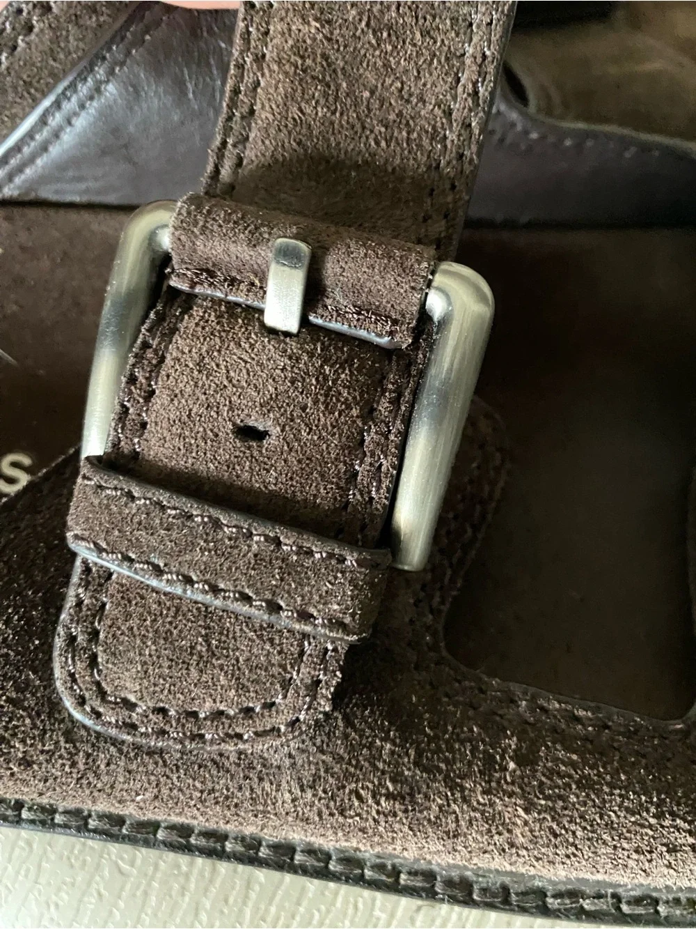 Michael Kors brown suede leather buckles sandals men size 10.5M